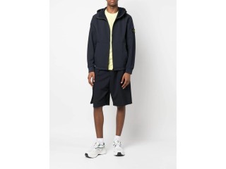 Stone Island Compass-patch hooded zip-up jacket